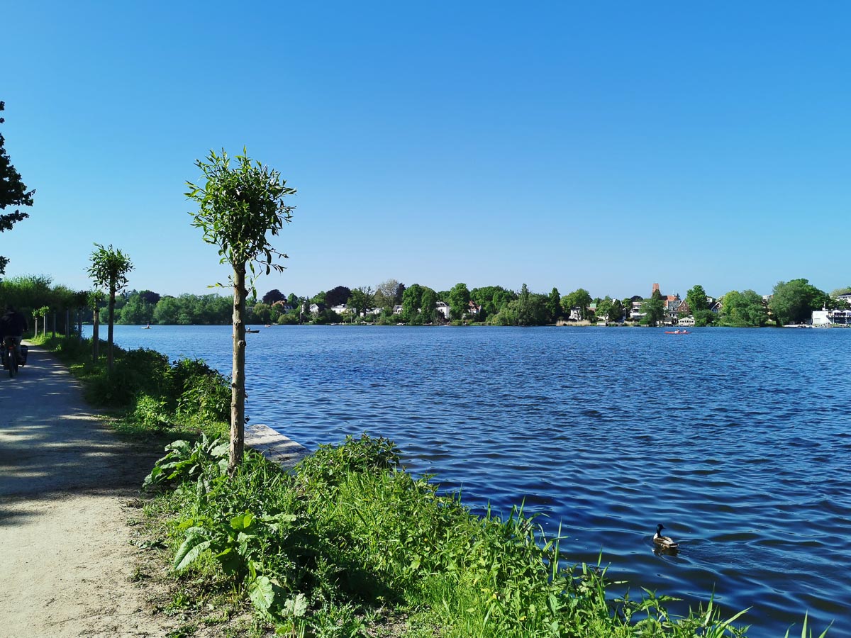 Die Wakenitz endet mitten in Lübeck